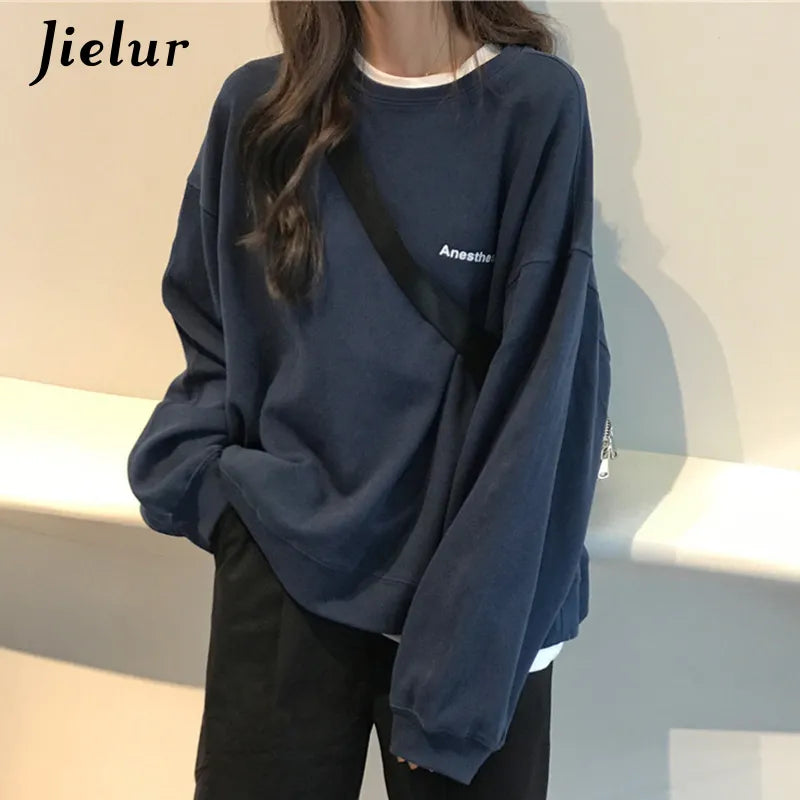 Kpop Letter Hoody Fashion Korean Thin Chic Women's Sweatshirts