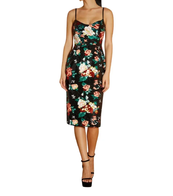 Hayden Dress In Blk Floral