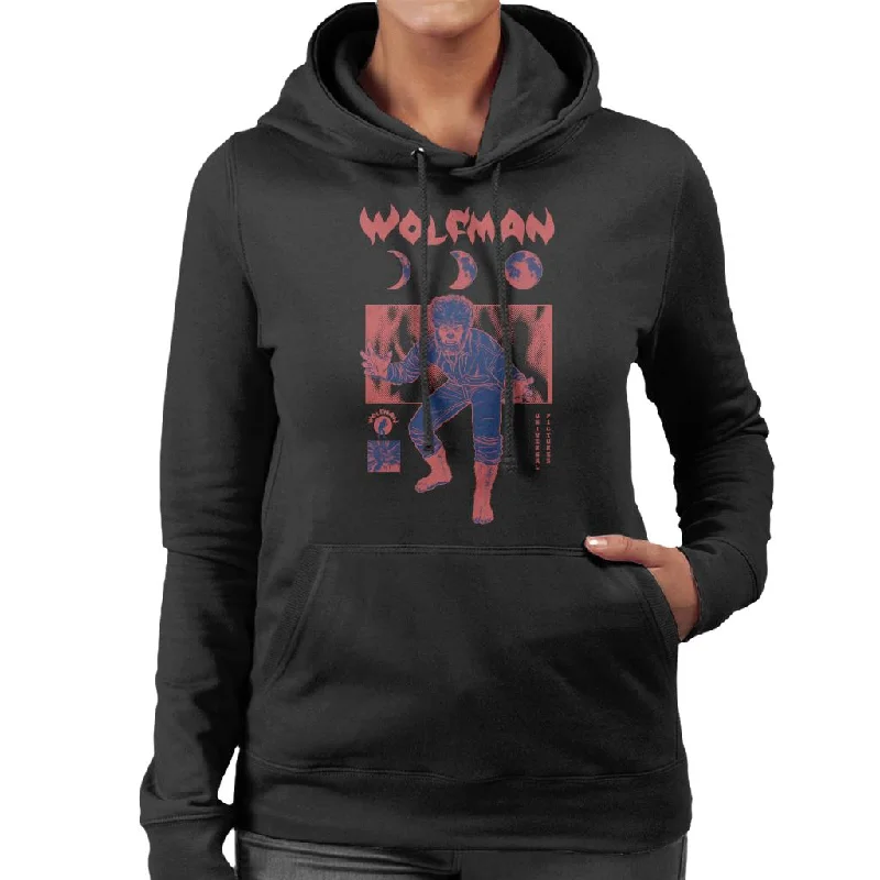 The Wolf Man Stages Of The Moon Women's Hooded Sweatshirt