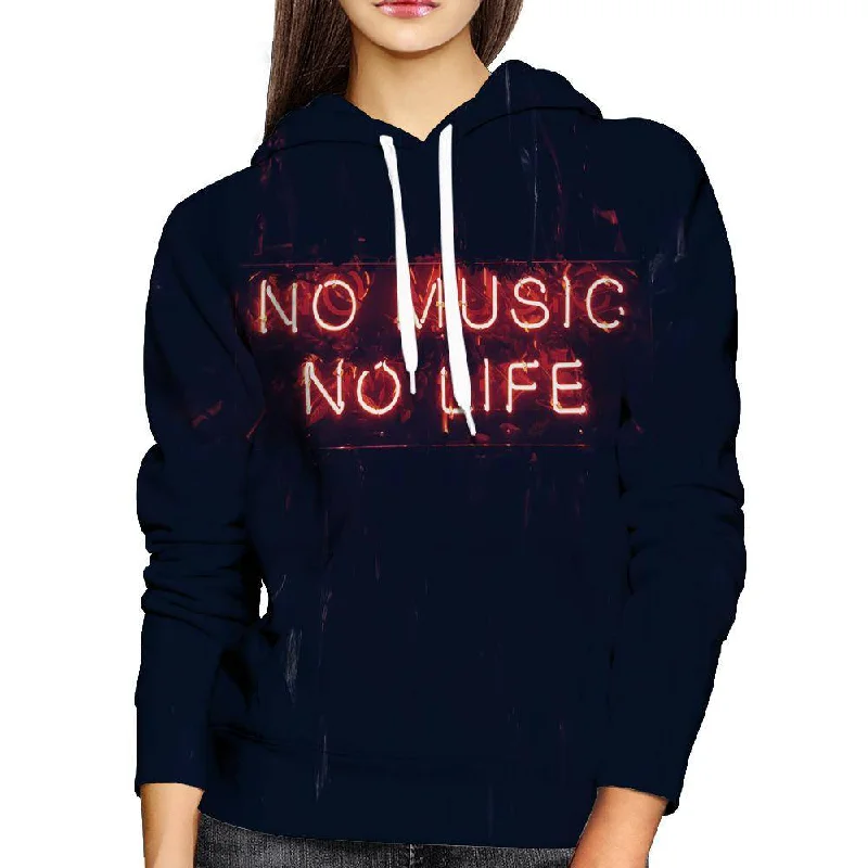 No Music No Life Womens Hoodie