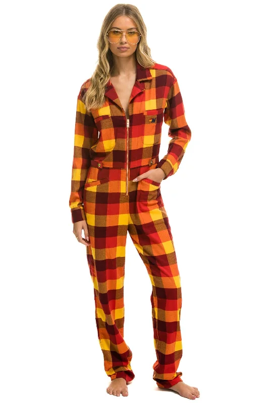 UNISEX PLAID FLIGHT SUIT - SURFY PLAID