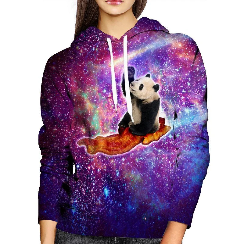 Panda UFO Bacon Womens Hoodie