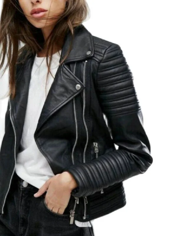 Fashion Women Autumn Winter Motorcycle Faux Leather Jackets Lady Long Coats