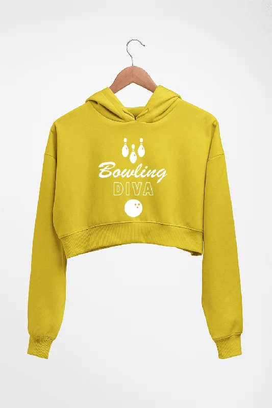 Bowling Diva Crop HOODIE FOR WOMEN