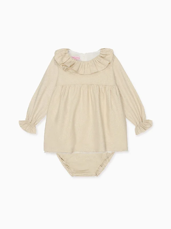 Gold Otillie Baby Girl Set