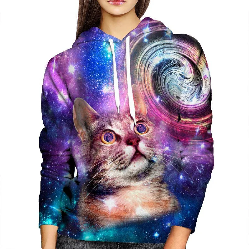 Amazed Cat Womens Hoodie