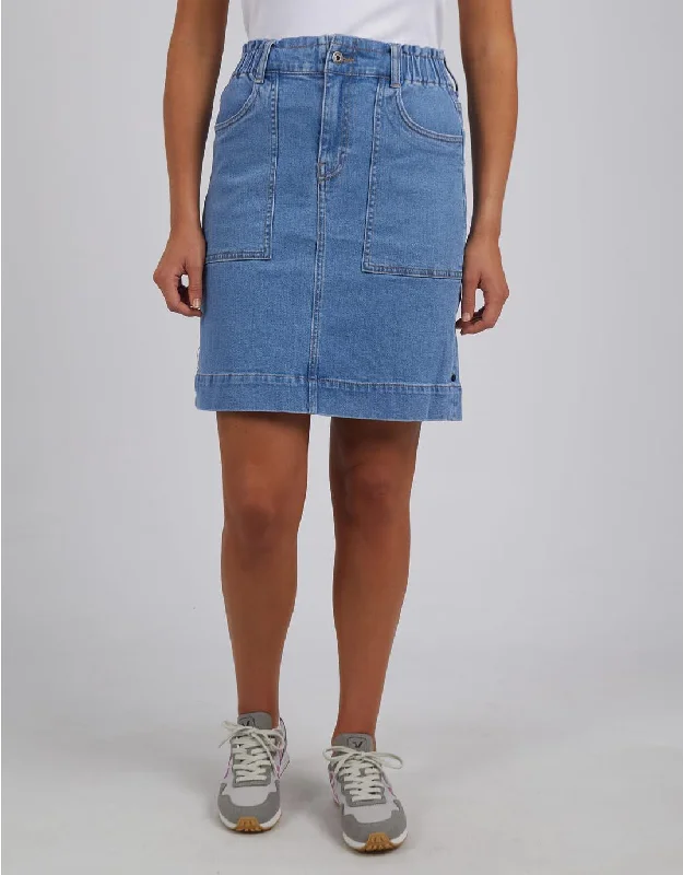 Atlas Denim Skirt - Blue