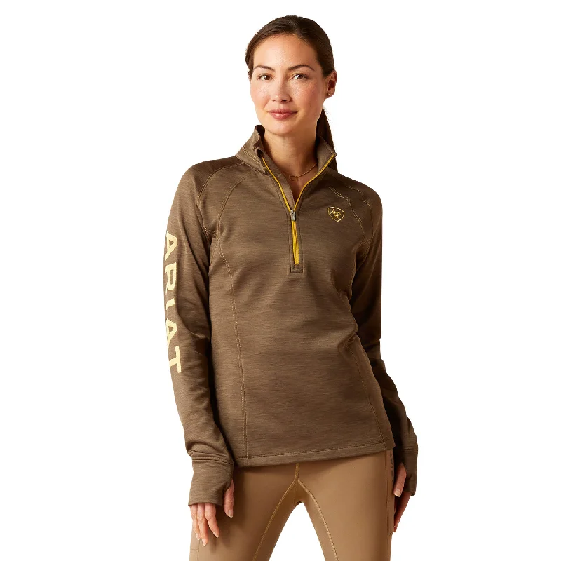 Ariat Ladies Tek Team Canteen Brown 1/2 Zip Sweatshirt 10046709