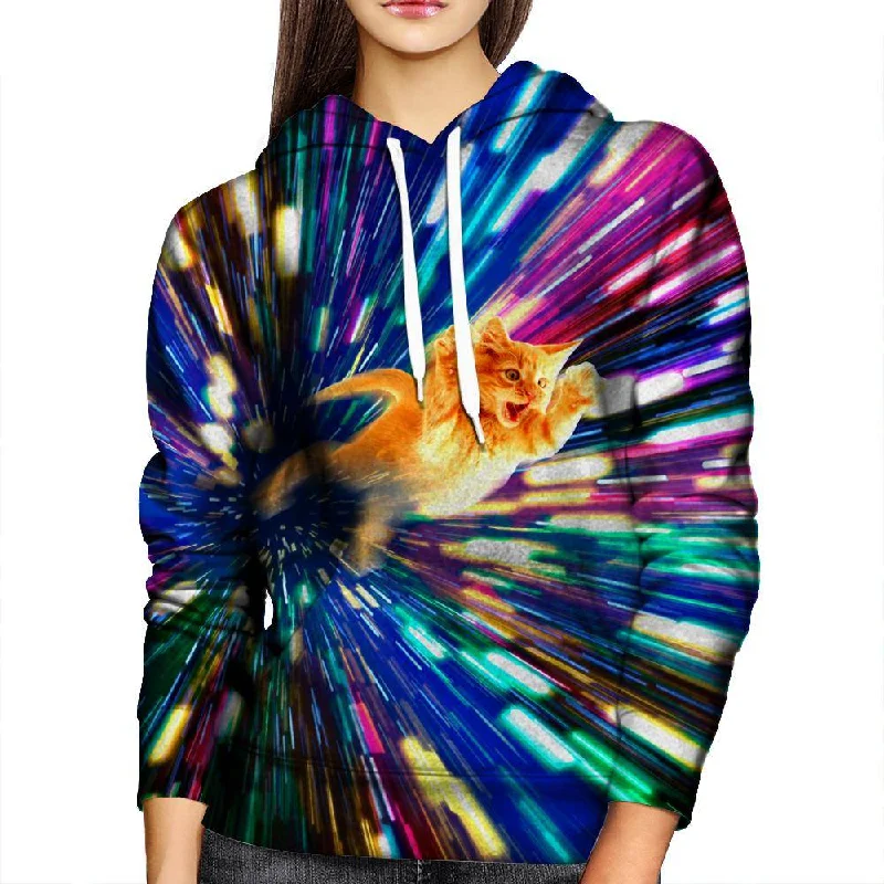 Vortex Cat Womens Hoodie