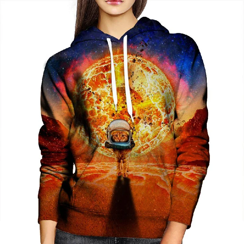 Fearless Kitty Womens Hoodie