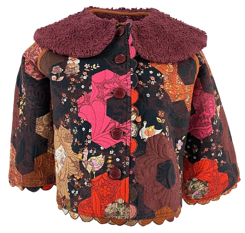 MANOUSH Quilted Jacket in Brown Multi