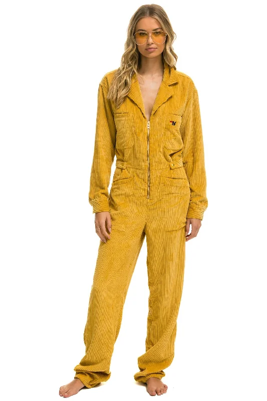 UNISEX CORDUROY FLIGHT SUIT - HONEY