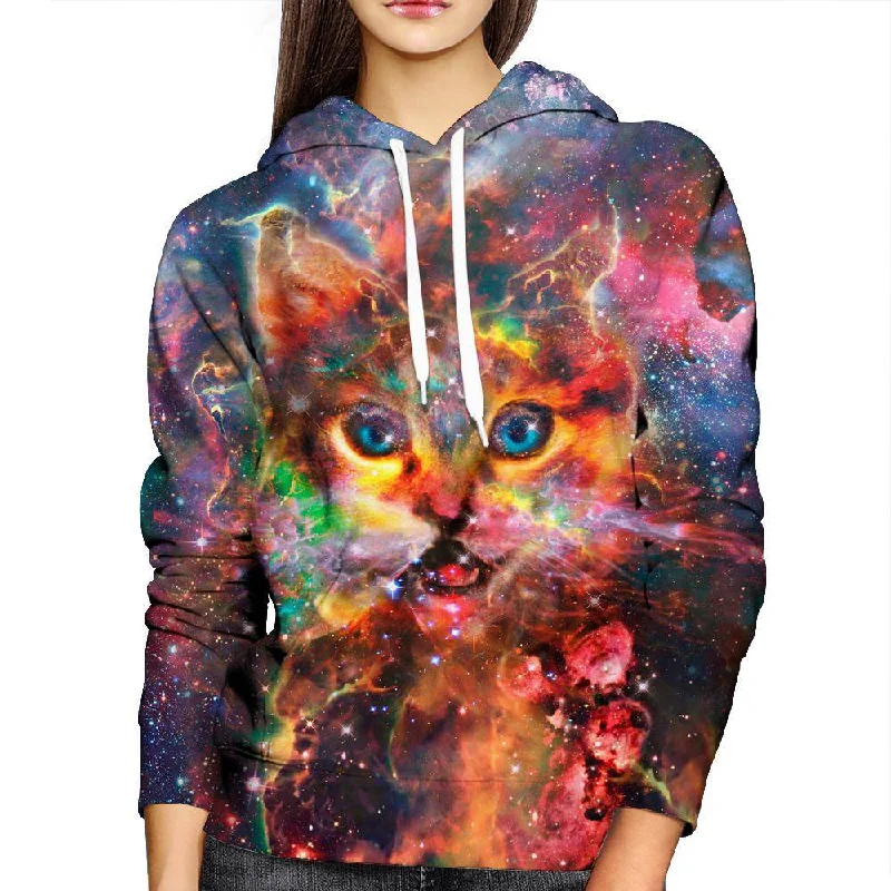 Nebula Kitty Womens Hoodie