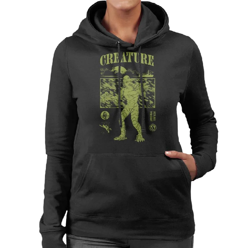 The Creature From The Black Lagoon Sunset Boat Women's Hooded Sweatshirt