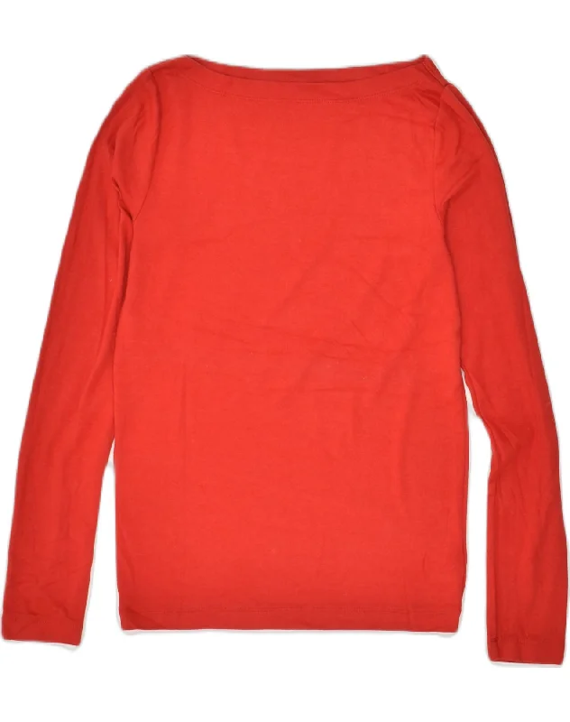 GAP Womens Boat Neck Jumper Sweater UK 12 Medium Red Cotton