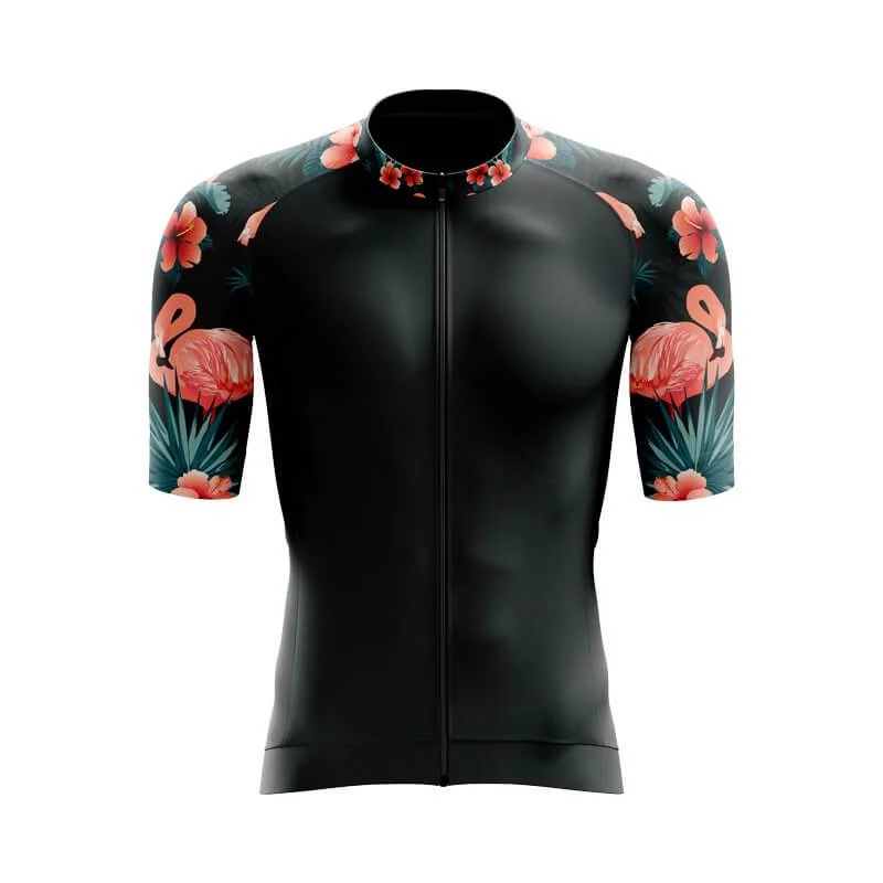 Flamingo Floral Sleeve Aero Jerseys (Black)