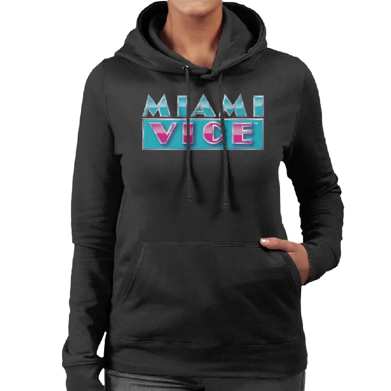 Miami Vice Reflective Logo Women's Hooded Sweatshirt