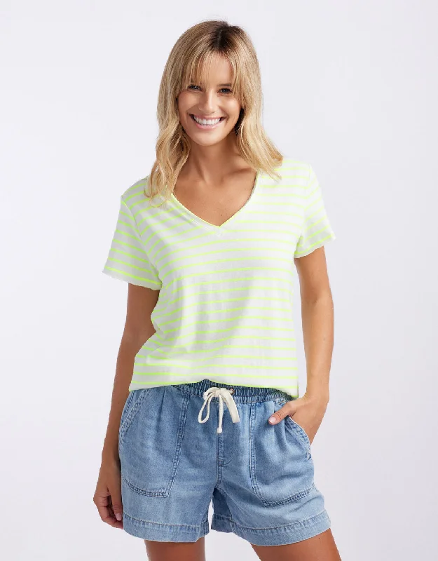 Neon Vee Tee - Neon Yellow