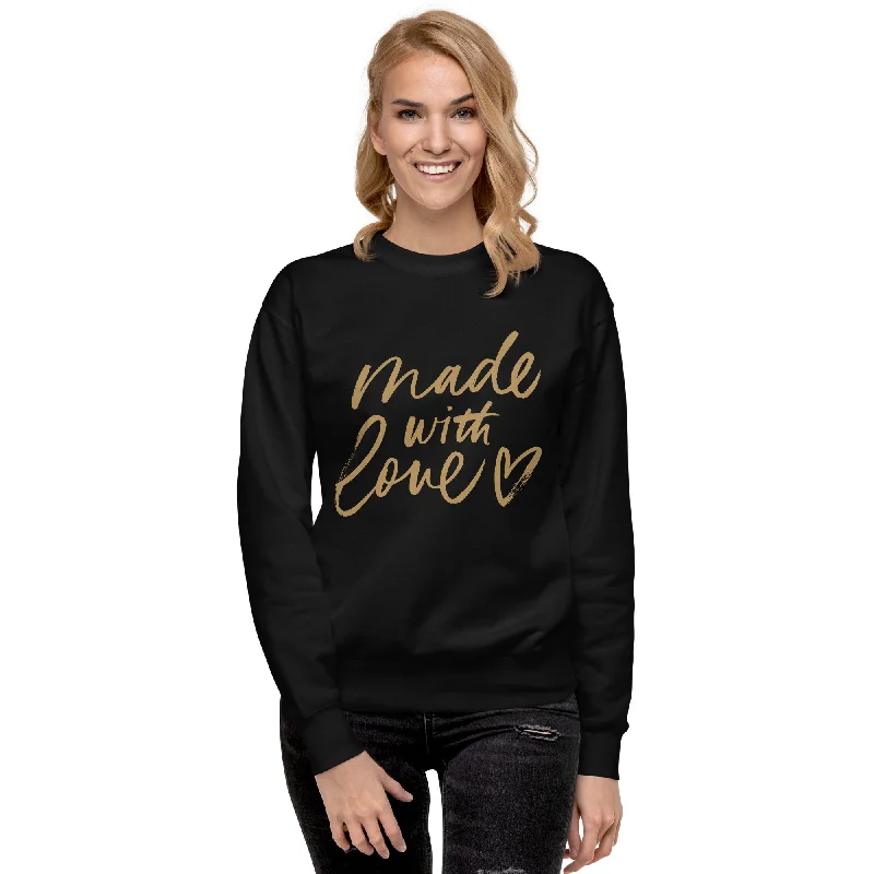 Made with Love Unisex Premium Sweatshirt, lioness-love