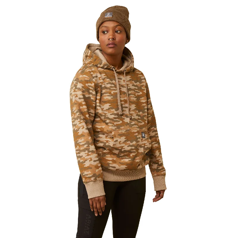 Ariat Ladies Rebar Graphic Oatmeal Camo Printed Work Hoodie 10046377