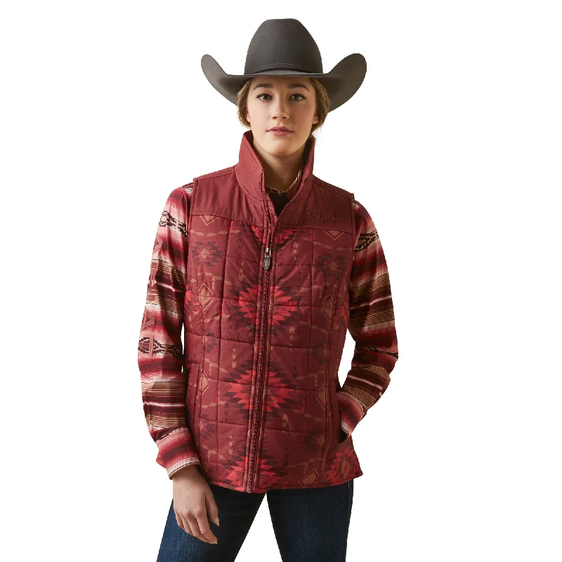 Ariat Ladies R.E.A.L. Crius Concealed Carry Burnt Rose Print Insulated Vest 10046683