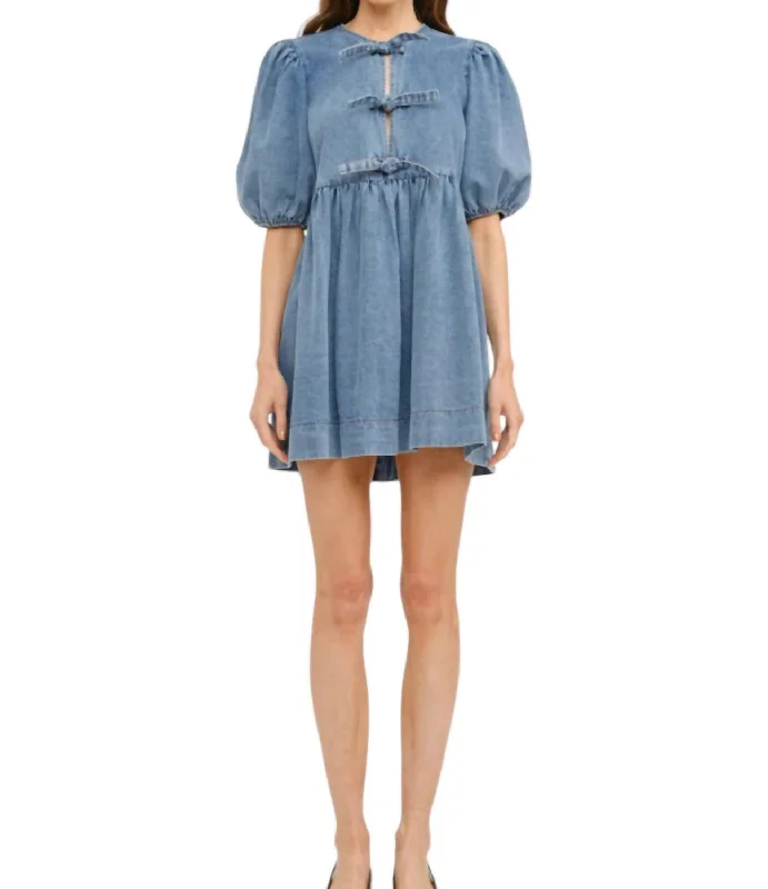 Arlo Denim Dress In Light Wash