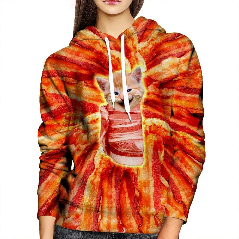 Bacon Cat Womens Hoodie