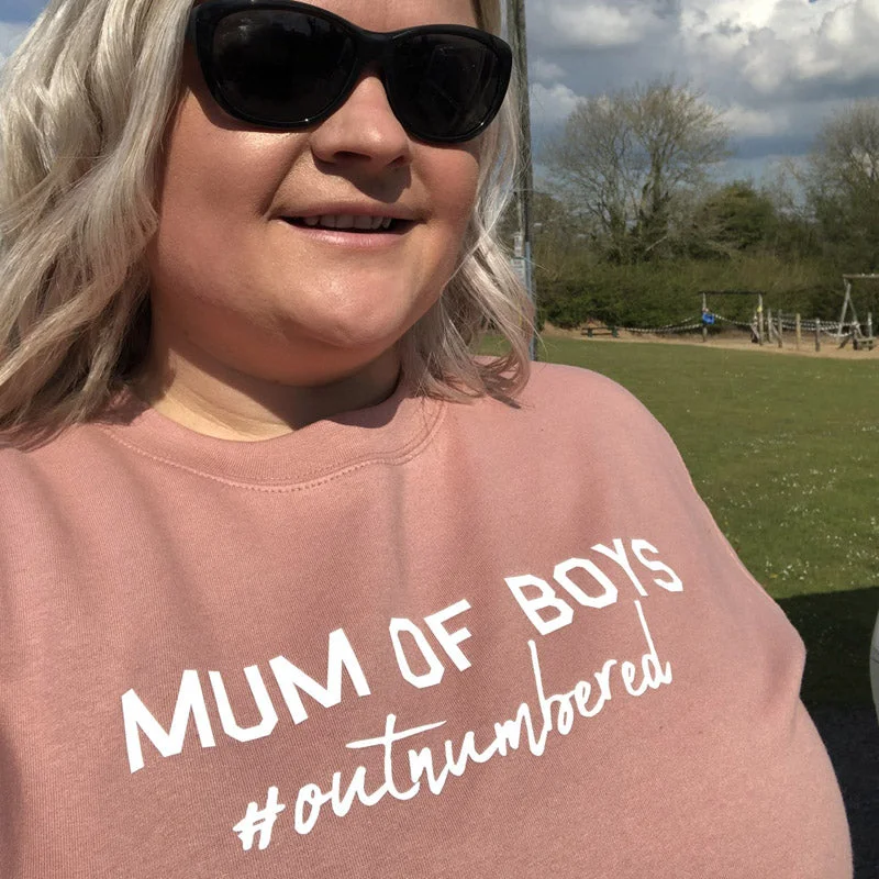 Mum of Boys Hashtag Outnumbered Sweatshirt (MRK X)