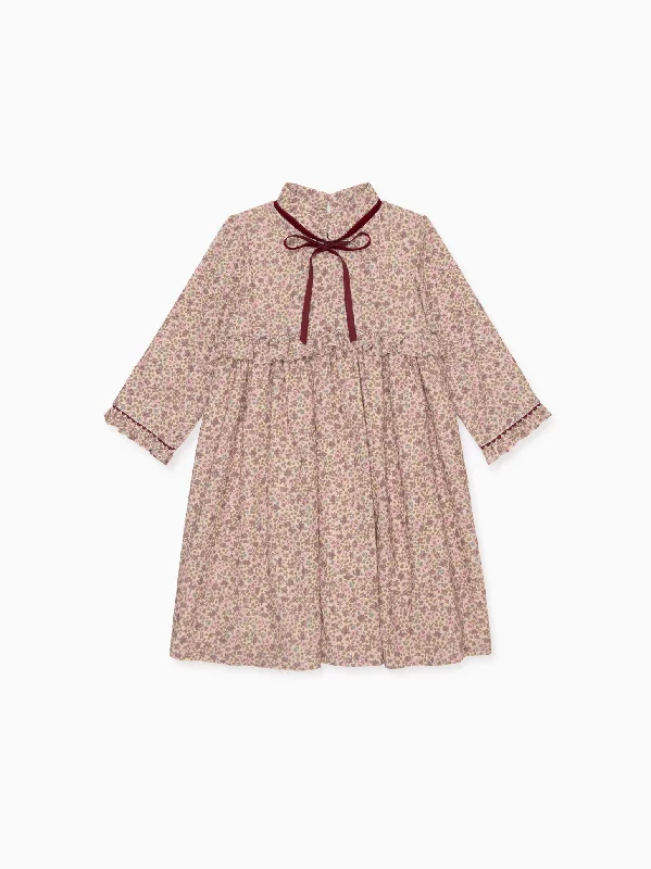 Pink Floral Palmira Girl Empire Dress