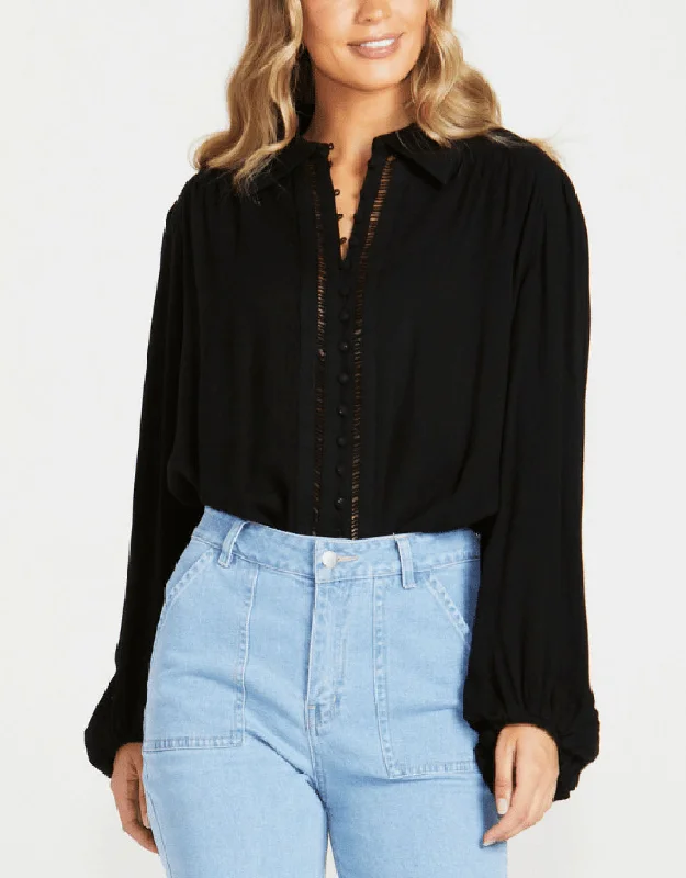 Chapel Trim Shirt - Black