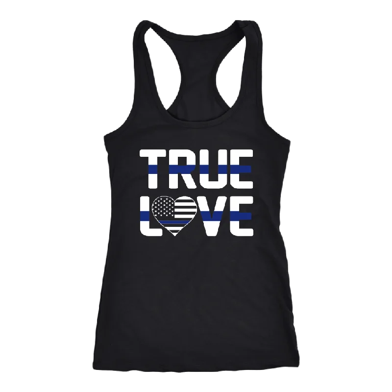 Women's Thin Blue Line Police True Love Tank Tops