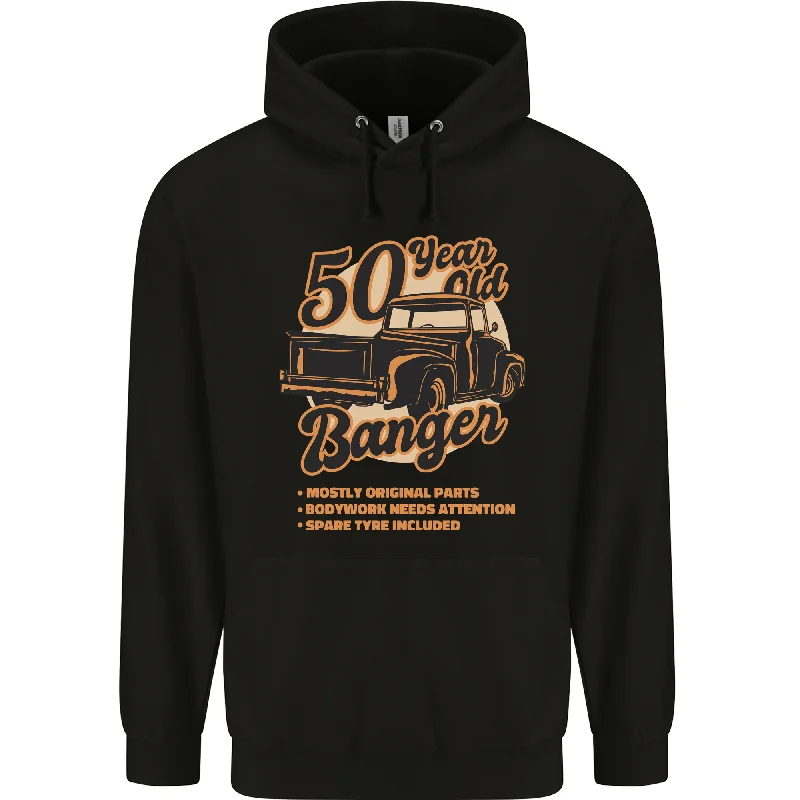 50 Year Old Banger Birthday 50th Year Old Mens 80% Cotton Hoodie