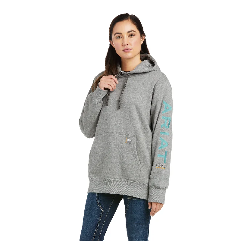 Ariat Ladies Rebar Graphic Heather Grey Hoodie 10037619