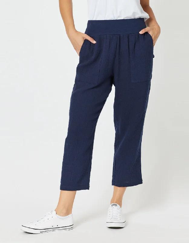 Byron Cotton 7/8 Pant - Navy