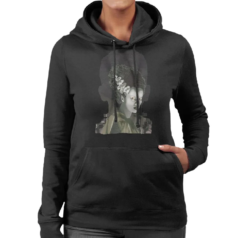 The Bride Of Frankenstein Head Women's Hooded Sweatshirt