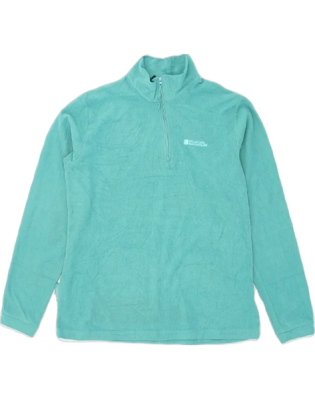 MOUNTAIN WAREHOUSE Womens Zip Neck Fleece Jumper UK 14 Large  Turquoise