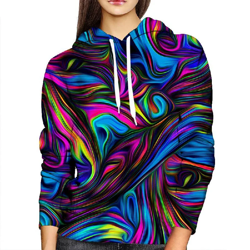 Neon Storm Womens Hoodie