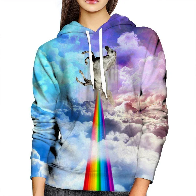 Flying Unicorn Womens Hoodie