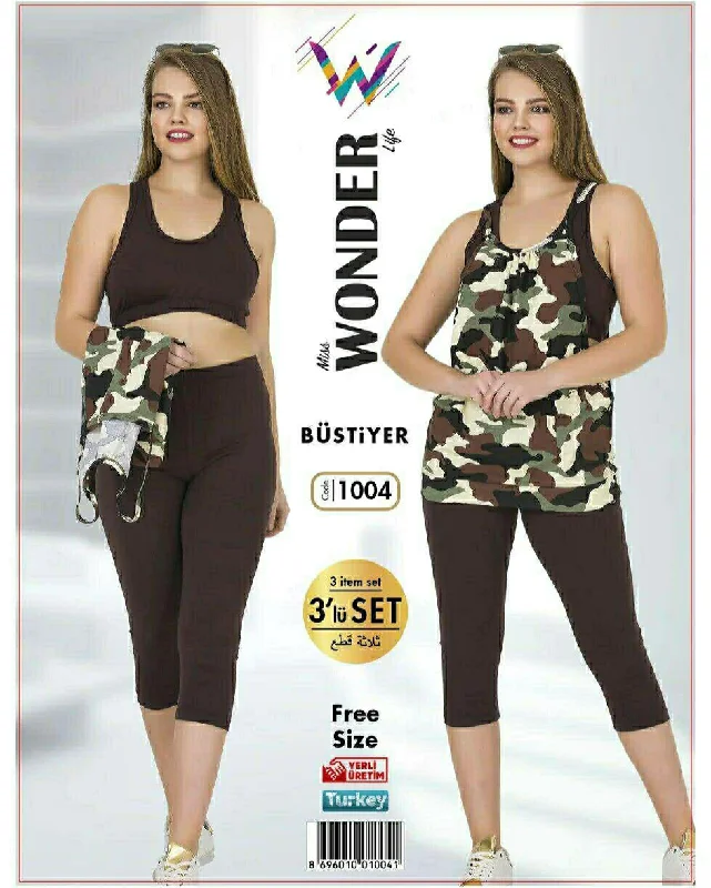 Women's Bustier Sportswear 3 Pcs Set - MWL1004