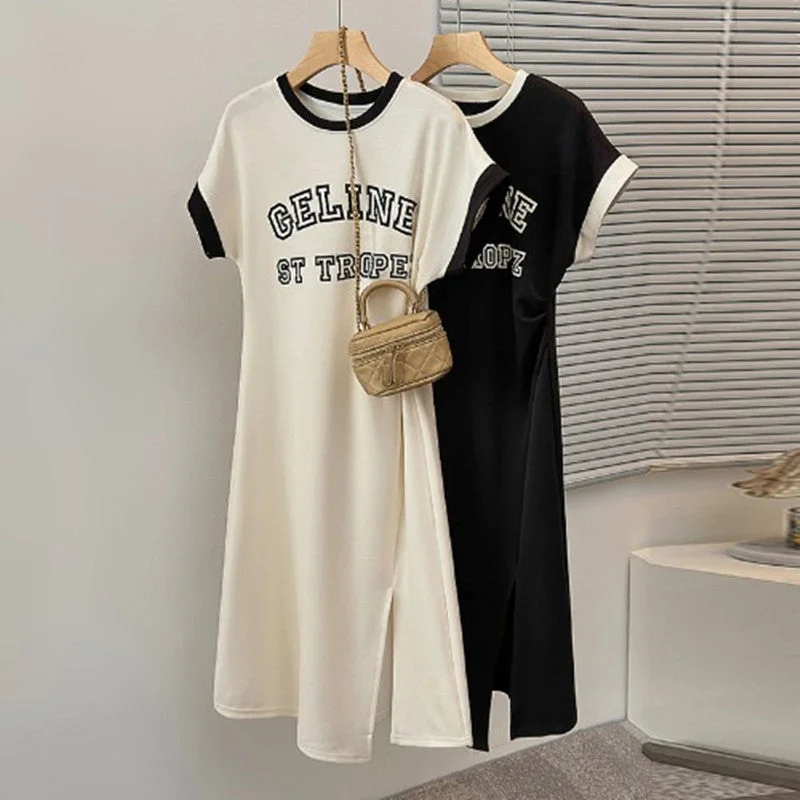 Plus Size Korean Ringer T Shirt Dress