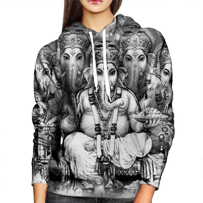 Ganesha BW Womens Hoodie