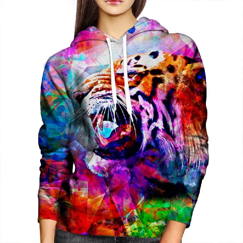 Vivid Tiger Womens Hoodie