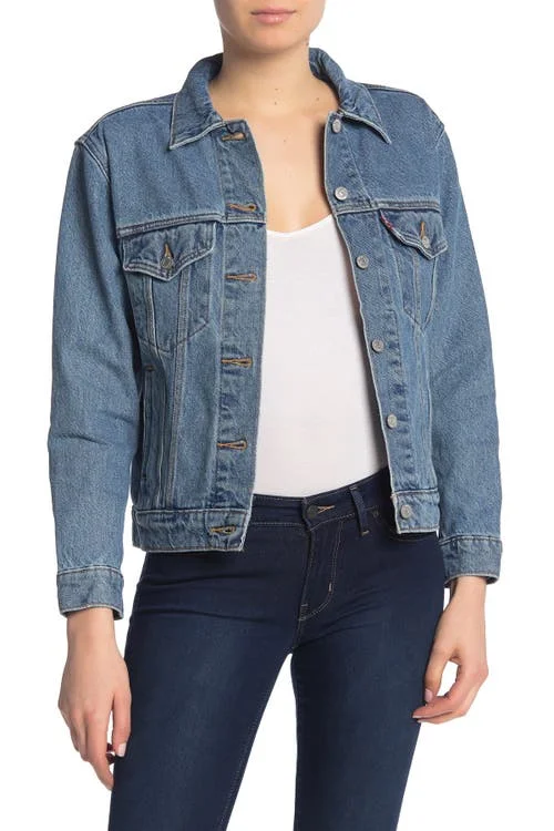 Women's Ex-Boyfriend Cotton Denim Trucker Jacket