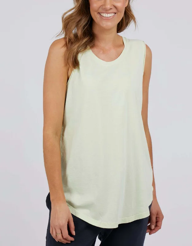 Cloud Scoop Tank - Lime Cream