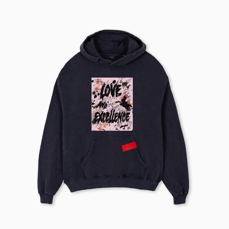 PARTCH x Love & Excellence Oversized Hoodie Vintage Black