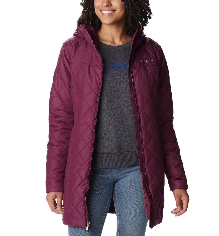 Women's Copper Crest Hooded Fleece-Lined Mid-Length Coat