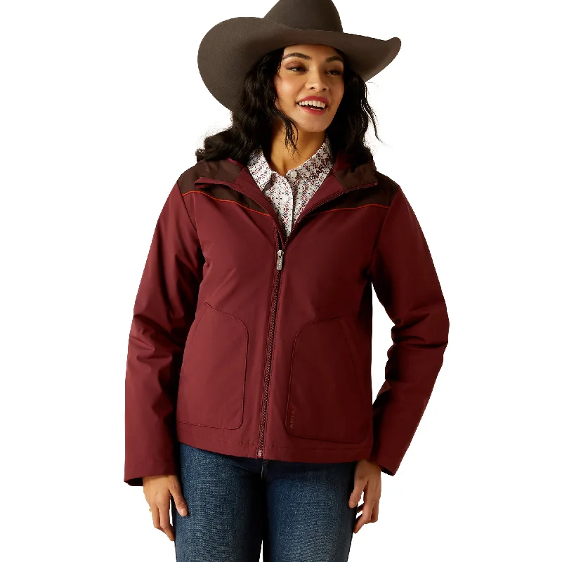 Ariat Ladies Pioneer Tawny Port/Chocolate Plum StretchShell Jacket 10052438