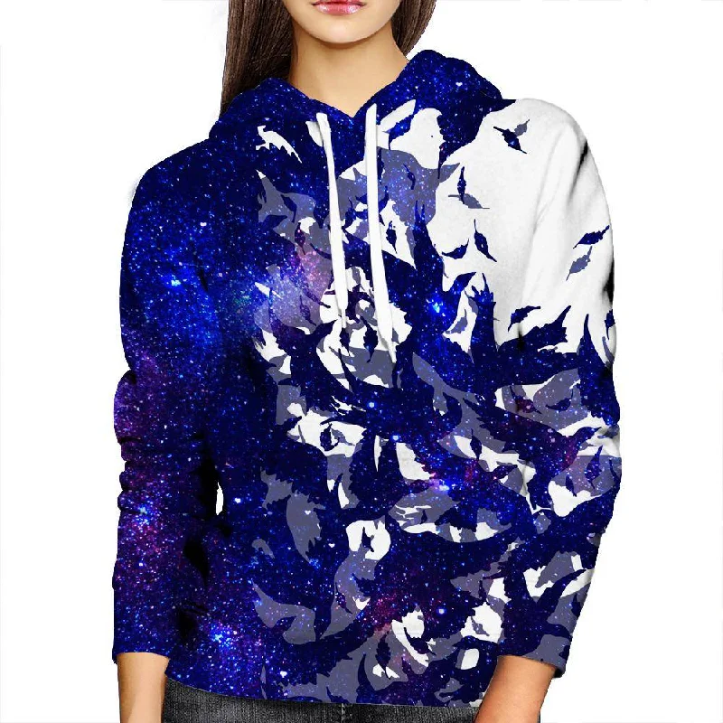 Space Birds Womens Hoodie