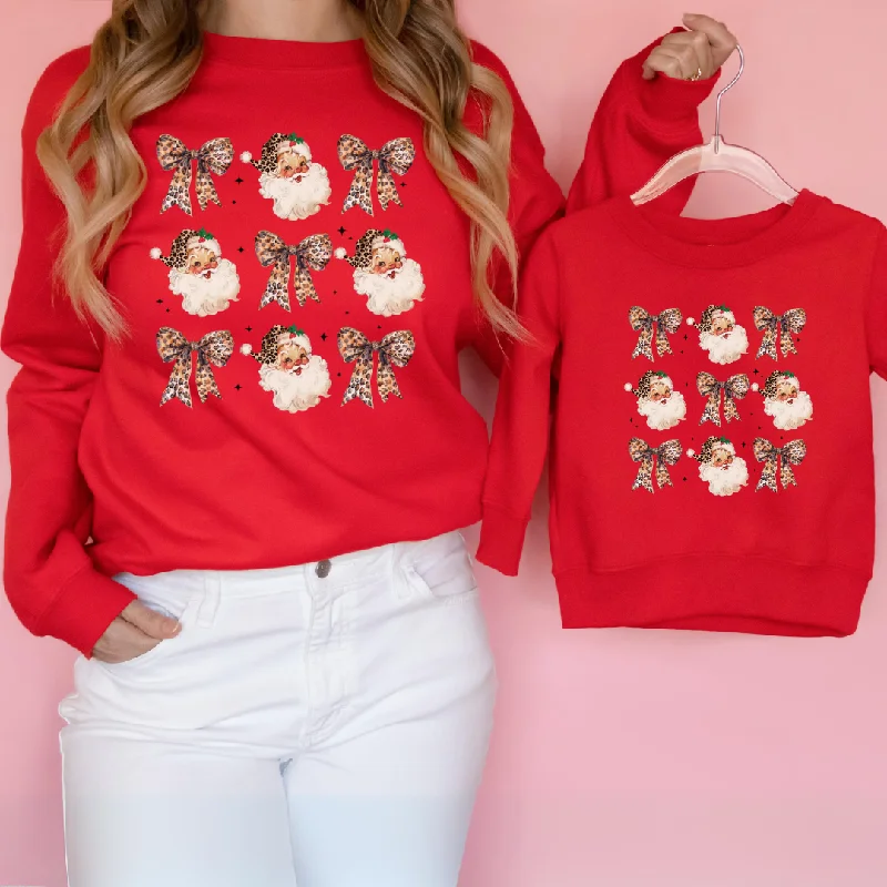 Leopard Xmas Icons Matching Sweatshirts