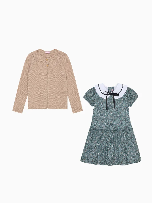 Xana Dress & Rima Cardigan Girl Outfit Bundle